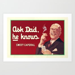 Ask Dad He Knows - It's a Wonderful Life Art Print