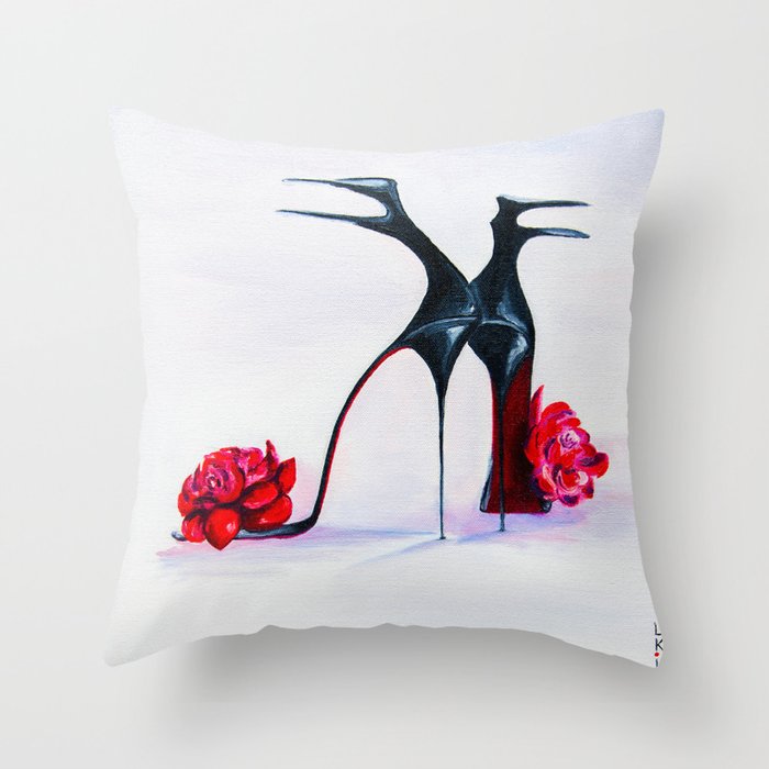Luxury shoes Throw Pillow