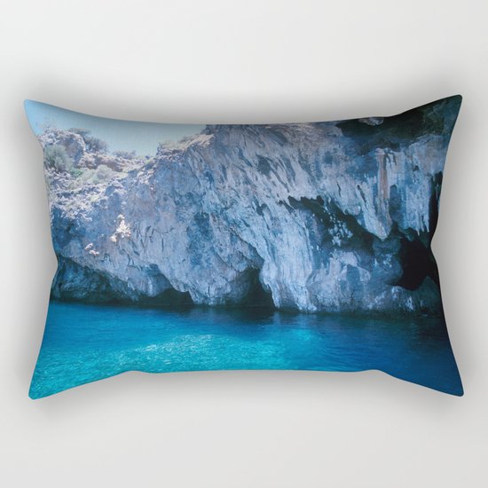 NATURE'S WONDER #5 - BLUE GROTTO (Turkey) #2 #art #society6 Rectangular Pillow