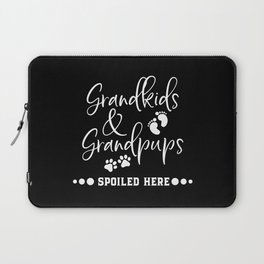 Grandkids & Grandpups Spoiled Here Laptop Sleeve