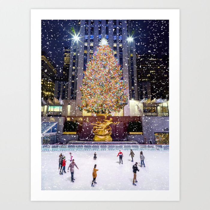Rockefeller Center Christmas Tree New York City Art Print