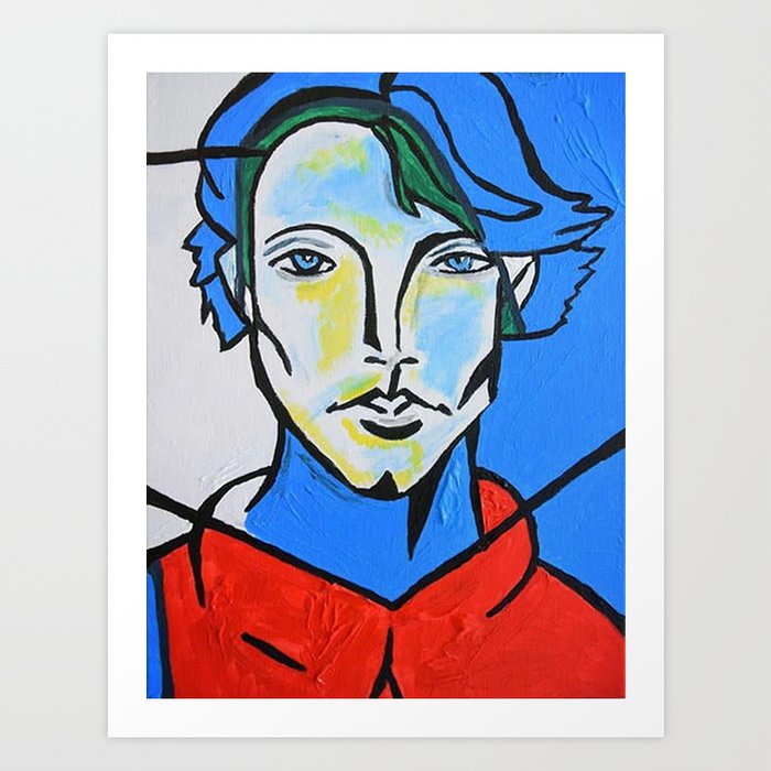 Jared Padalecki Picasso Cubist Portrait Art Print By Amandakayestein Society6