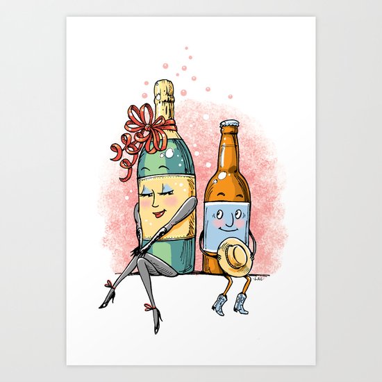 Bottled Romance Art Print