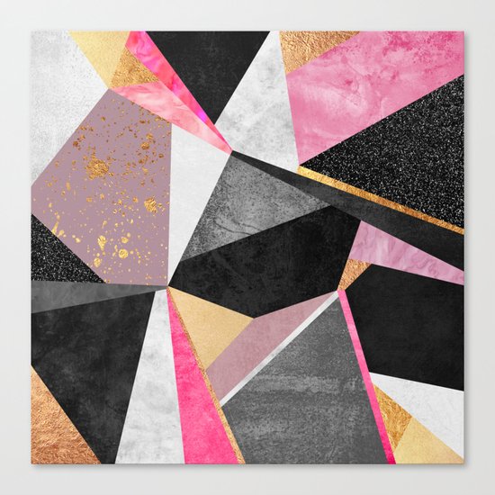 Geometry / Pink Canvas Print