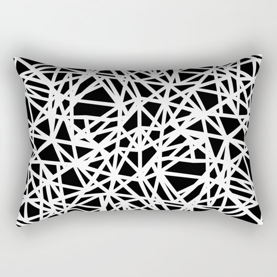 Ab Upside down Black Rectangular Pillow