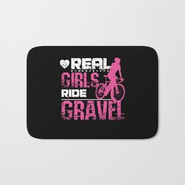 Gravel Bike Girl Bath Mat | Gravel Bike Girl, Bicycle, Bicycle Courier, Bicycle Tour, Cyclocross, Gravel Road, Racing Cyclist, Graphicdesign, Cycling, Racing Bike 