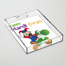 Happy Mardi Gras Acrylic Tray