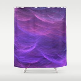 Pink and Purple Ultra Violet Soft Waves Shower Curtain