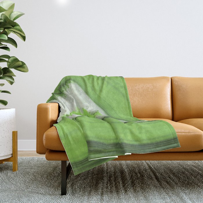 Greenery Agate Throw Blanket