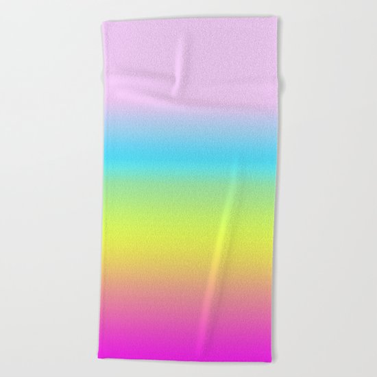 Rainbow Gradient Beach Towel