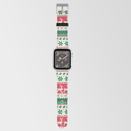 Christmas Pattern Knitted Stitch Deer Snowflake Apple Watch Band