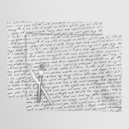 Monochrome background of careless ink writing. Handwritten letter texture. Vintage illustration Placemat