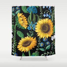 Seamless pattern with sunflowers Shower Curtain
