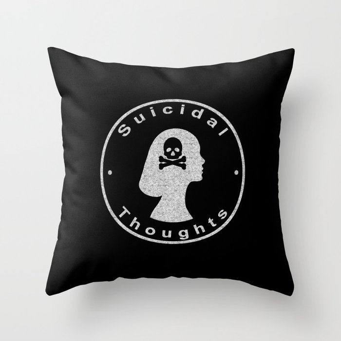 Suicidal Thoughts, Psychology Concept Throw Pillow