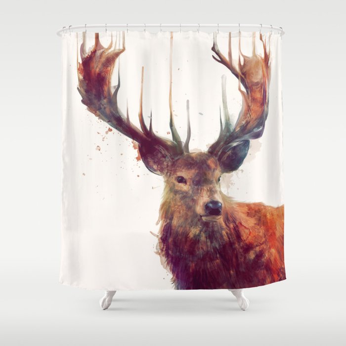 Red Deer // Stag Shower Curtain