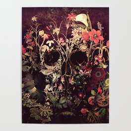 Bloom Skull Poster