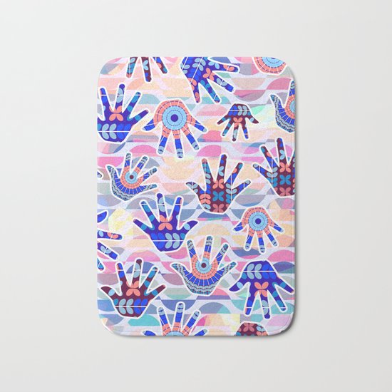 Colorful hands II Bath Mat