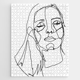 LINE ART FEMALE PORTRAITS III-I-I Jigsaw Puzzle