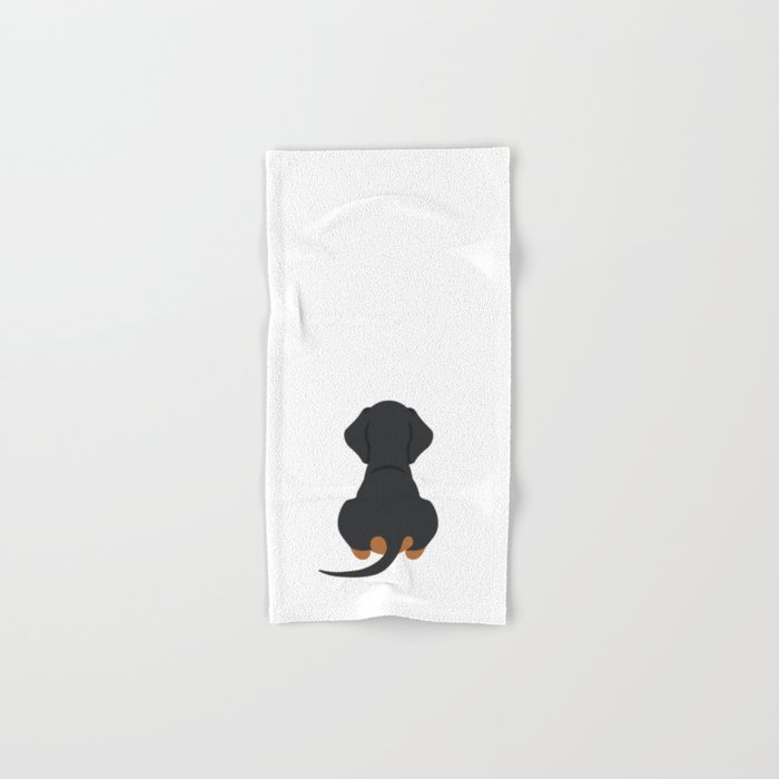 Smooth Dachshund Black Brown Back Hand & Bath Towel