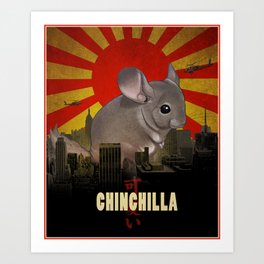 Chinchilla Kaiju Art Print