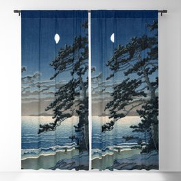 Spring Moon at Ninomiya Beach by Hasui Kawase Blackout Curtain