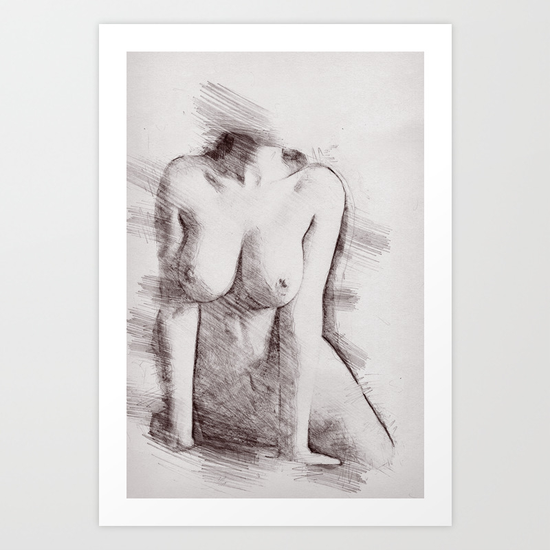 Naked Girl Drawing