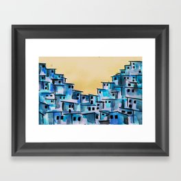 favela brazil city art  Framed Art Print