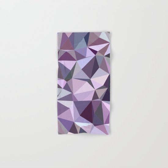 Happy purple triangles Hand & Bath Towel