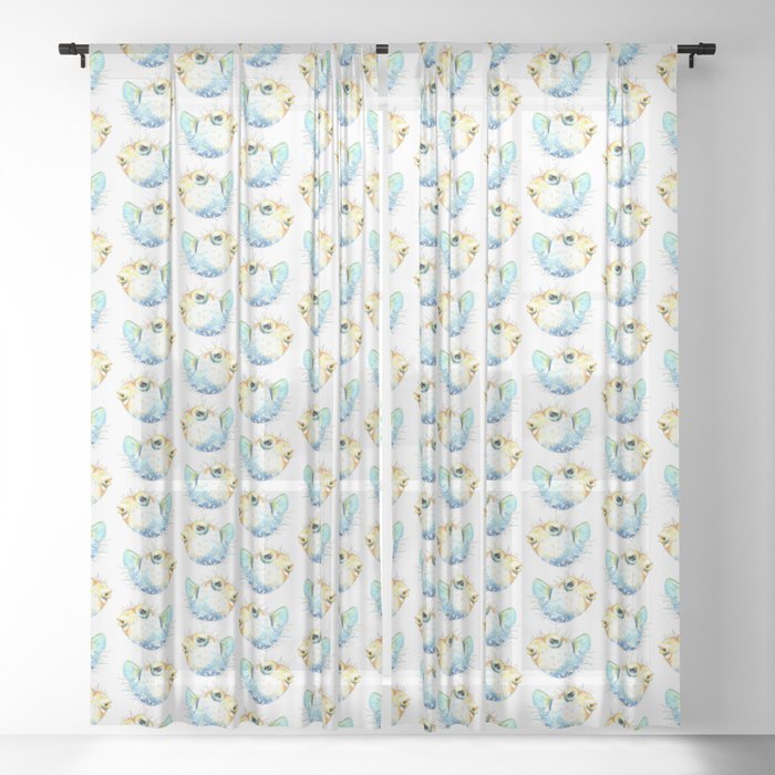 Pufferfish - Puffed up Sheer Curtain