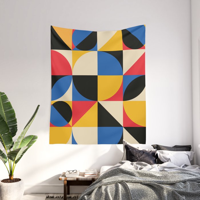 Geometric wall tapestry discount