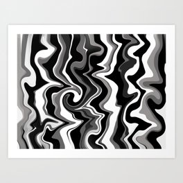 Black and White Swirly Art Print