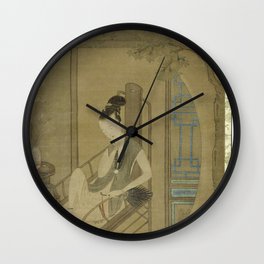 Leng Mei - Woman Fantasizing (Qing dynasty, Kangxi period (1662–1722)) Wall Clock
