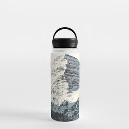 Maroon Bells Mountains in Black and White Water Bottle