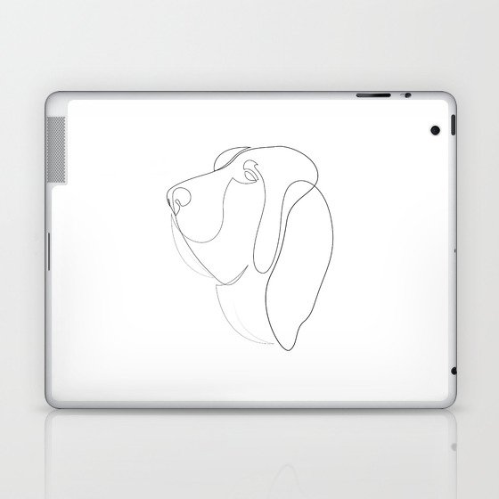 Bloodhound - one line drawing Laptop & iPad Skin