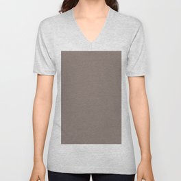 Midtone Gray Raspberry Solid Color Pairs PPG Cinnamon Toast PPG1017-5 - All Color - Simple Hue V Neck T Shirt