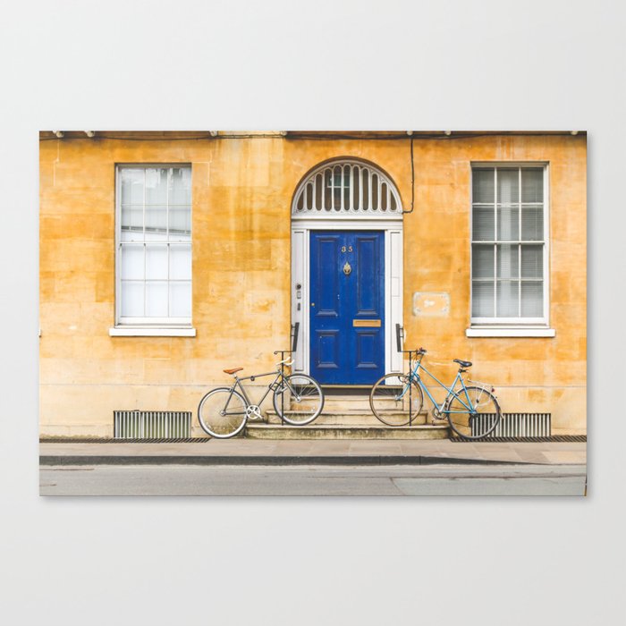 Blue Door in Oxford Canvas Print