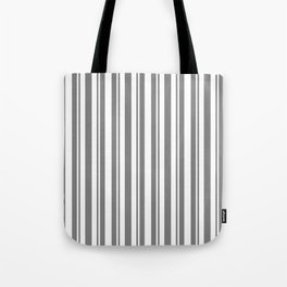 [ Thumbnail: White & Grey Colored Lines Pattern Tote Bag ]