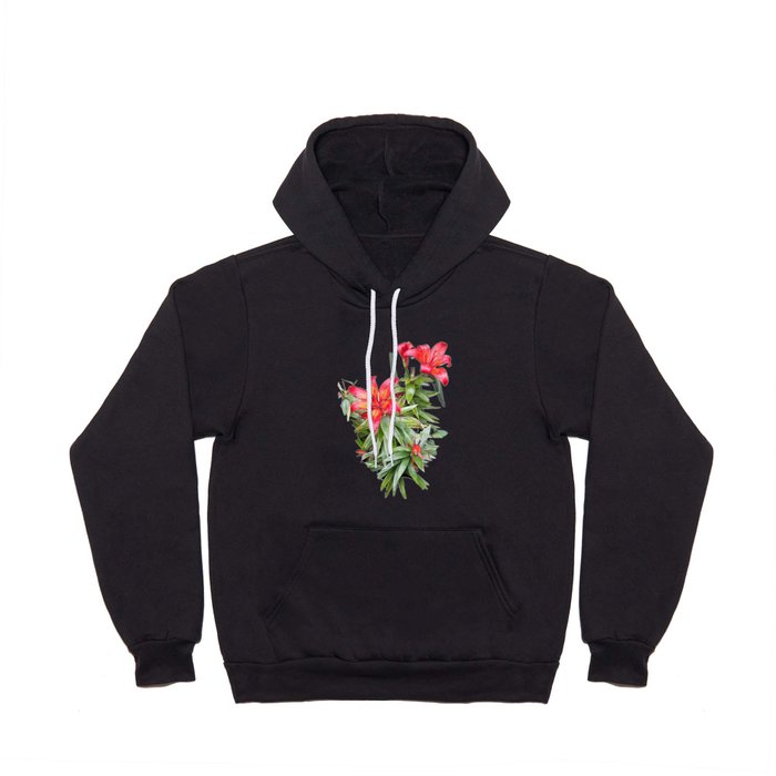 Botanic red Lilly flower bouquet Hoody