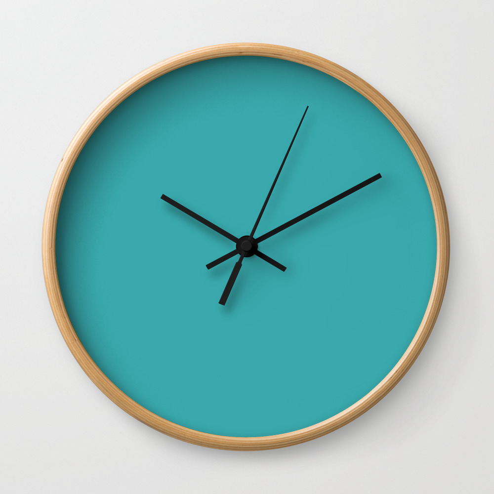 Aqua Teal Turquoise Solid Color Pairs With Sherwin Williams 2020 Trending Aquarium Sw6767 Wall Clock Aqua Teal Turquoise Solid Color Pairs With Sherwin Williams 2020 Trending Aquarium Sw6767 Wall Clock