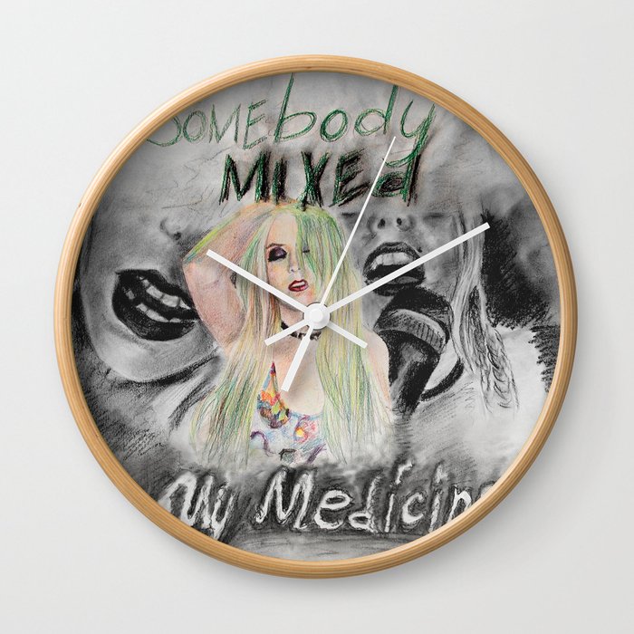 Somebody mixed my medicine Wall Clock