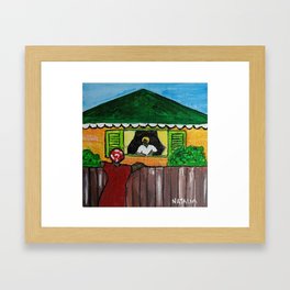 Social Distancing Framed Art Print