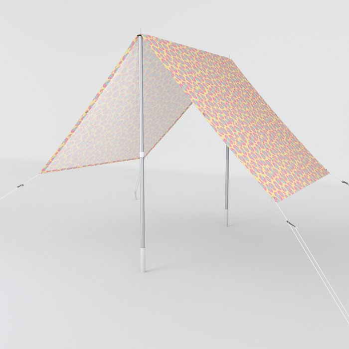 Yellow pink blue cheetah print Sun Shade