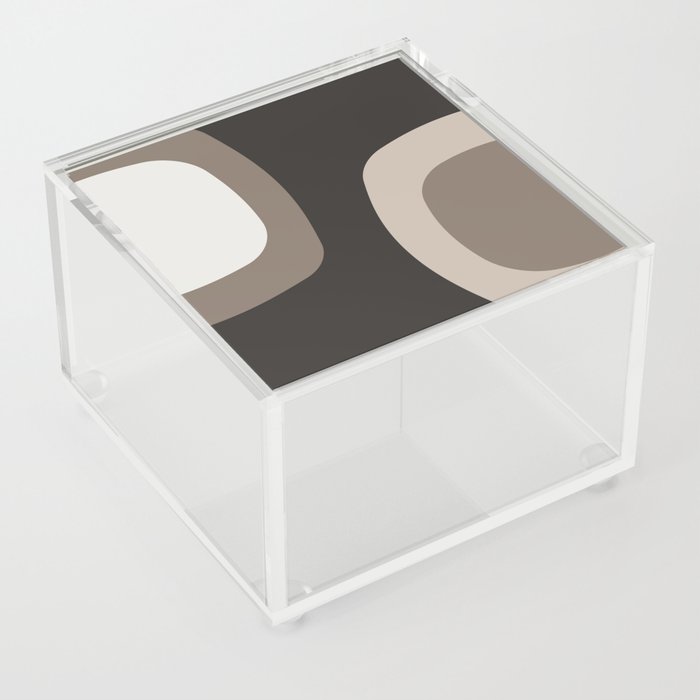 Scandinavian Minimalist Art Beige Acrylic Box