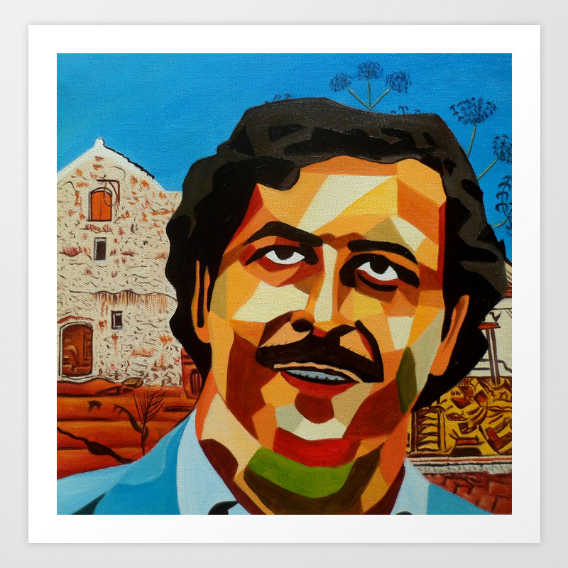 Pablo Escobar X Joan Miro S The Farm Art Print By Maximiliandavis