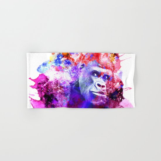 Gorillas are some of the most powerful and striking animals Hand & Bath Towel