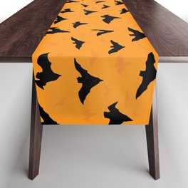 Soaring bats pattern. Digital Illustration Background Table Runner