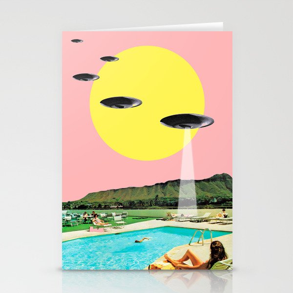 Invasion on vacation (UFO in Hawaii) Stationery Cards