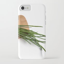 bunch of fresh green onions iPhone Case