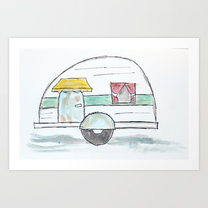 Happy Little Camper Art Print