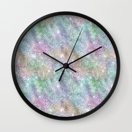 Unicorn Diamond Studded Glam Pattern Wall Clock